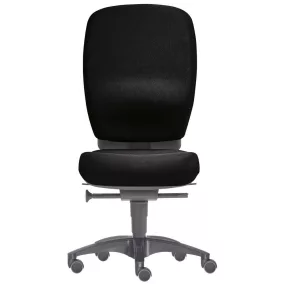   Ergonomikus irodai forgószék, 180 kg-ig, 180 kg-ig, ülés szélessége x mélysége x magassága 490x450-490x410-540 mm, háttámla magassága. 600 mm, szinkron, porckorong-ülék, fekete, poly fk