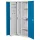 Nagy teherbírású szekrény, tömör lemezajtók, 3 függőleges fiók, széxméxma 1000x600x1950 mm, ral 7035 / ral 5010
