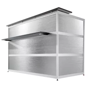   Egyenes pult, rozsdamentes acél felülettel, antracit asztallappal, szé x mé x ma 1500x850x1100 mm