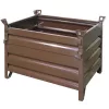 Tömör falú, egymásra rakható konténerek, egymásra rakható konténer, hxszxm 1500x800x750mm, hasznos magasság 645 mm, teherbírás 1500 kg, súly 73 kg, ral 8017