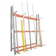 Profiltároló állvány, alap rész, egyoldalas, szé x ma 2700x3500 mm, mélység felül/alul. 1000/510 mm, 2 trapézkeret és 5 tartógerenda, elválasztó karok nélkül
