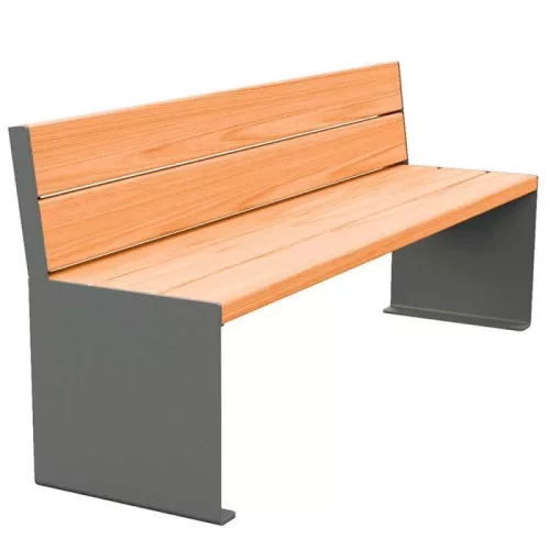Pad, h 1800mm, fenyőfa, világos tölgy máz, ívelt lábak, 80x8 mm acél, szürke festéssel, összeszerelés: alaplap