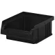 Esd nyitott tárolókonténerek, 3-as méret, széxméxma 103x164x75 mm, fekete