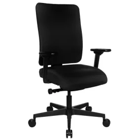   Forgószék, formázott ülés, szinkronmechanika, 3d ülés kiegyensúlyozó üléssel, poliamid lábazat, ülésmagasság. 42-57 cm, ülésszélesség 47 cm, ülő helyzetben. 47 cm, fekete