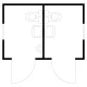 Szaniter konténer, szé x mé x ma 3050x2170x2490 mm, 2 helyiséggel, 2 wc-vel, 2 mosdóval, 1 piszoárral, padlóterhelés 500 kg/m², ral 9002 szürkésfehér