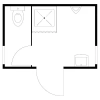 Wc/zuhanyzó konténer