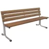 Bambusz szavanna lécekkel ellátott parkpad, kerek csőből készült lábak, széxméxma 638x1770x834 mm