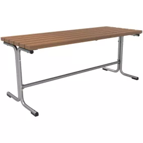   Asztallap szavanna bambusz lécekből, kerek csőből készült lábakkal, mozgatható, szélesség x mélység x magasság 1770x712x733 mm