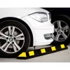 Parkolóhely-korlát színe fekete-sárga, újrahasznosított gumiból, fényvisszaverő csíkokkal, dübelanyaggal együtt, hxszxm 900x150x100 mm