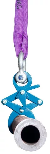 Kerek anyag megfogó, teherbírás 2000 kg, nyitott helyzetben reteszelési lehetőség