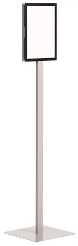 Információs stand, din a3 álló, széxméxma 323x305x1402 mm, állvány alumínium ezüst, keret antracit
