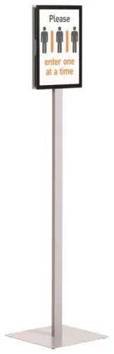 Információs stand, din a3 álló, széxméxma 323x305x1402 mm, állvány alumínium ezüst, keret antracit