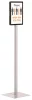 Információs stand, din a3 álló, széxméxma 323x305x1402 mm, állvány alumínium ezüst, keret antracit