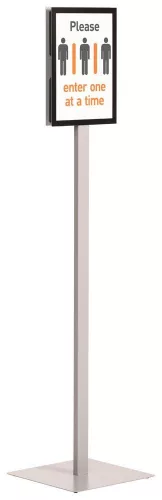 Információs stand, din a3 álló, széxméxma 323x305x1402 mm, állvány alumínium ezüst, keret antracit