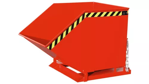 Billenő konténer, térfogata 0,8 köbméter, hxszxm 1420x910x975 mm, dobozvályú, ral 5012 világoskékre festve