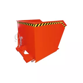   Forgácslerakó billenőkonténer, térfogata 0,25 m3, hxszxm 1115x590x740 mm, dobozos vályú, ral 3000 lángvörösre festve