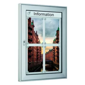   Félhengeres vitrin széxméxma 585x56x810 mm, szélesség x mélység x magasság 585x56x810 mm, álló formátum, 4x din a4