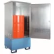 Kármentő felépítménnyel 1x200l-es hordóhoz, széxméxma 900x750x1900 mm, gyűjtőtérfogat. 220 l, festett, horganyzott test