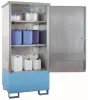 Kármentő kis mennyiségekhez, felépítménnyel, széxméxma 900x750x1900 mm, gyűjtőtérfogat. 220 l, festett, horganyzott test