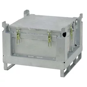   Acél akkumulátorgyűjtő tartály, tűzihorganyzott, 120 l, 54 kg, hxszxm 715x715x580 mm