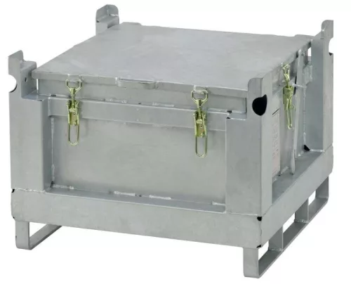 Acél akkumulátorgyűjtő tartály, tűzihorganyzott, 120 l, 54 kg, hxszxm 715x715x580 mm