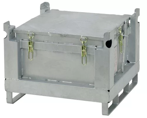 Acél akkumulátorgyűjtő tartály, tűzihorganyzott, 120 l, 54 kg, hxszxm 715x715x580 mm