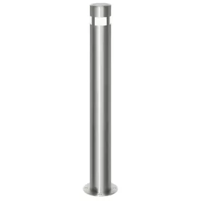   Rozsdamentes acél oszlopok, dübelezéshez talplemezzel, lámpafejjel/napelemes funkcióval, d 102 mm, talajszint feletti magasság 900 mm