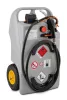 Dízel kocsi, térfogata 100 l, elektromos szivattyú 18 v, 25 l/perc, cas akkumulátor 18 v, 4 ah és töltő asc55, széxméxma 590x430x1000 mm
