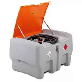  Mobil dízel töltőállomás, űrtartalom 440 l, csuklós fedél, elektromos szivattyú 12 v, 30 l/perc, akkumulátor és töltő nélkül asc55, széxméxma 1180x800x710 mm