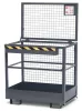 Munkakosár széles oldalról felvehető, 2 személy számára alkalmas, sz x m x ma 1200x800x1950 mm, teherbírás 300 kg, ral 7016 antracit szürke