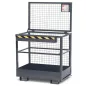   Munkakosár széles oldalról felvehető, 2 személy számára alkalmas, sz x m x ma 1200x800x1950 mm, teherbírás 300 kg, ral 7016 antracit szürke