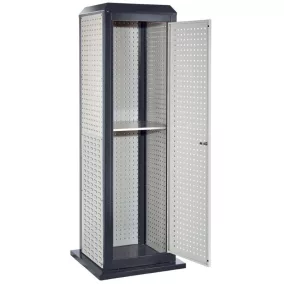   Nagy szerszámtorony, széxméxma 700x700x2015 mm, fix, 1 ajtó, 6 panel, 1 polc, ral 7016/7035