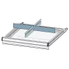 Munkapad, széxméxma 1500x700x880mm, 1 láb, 1 fiókos egység, 3 fiók 1x150, 2x300 mm, teherbírás 1100 kg, ral 7035/5012