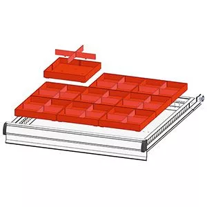 Munkapad, széxméxma 1500x700x880mm, 1 láb, 1 fiókos egység, 3 fiók 1x150, 2x300 mm, teherbírás 1100 kg, ral 7035/5012