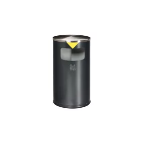   Újrahasznosító központ, acéllemez, űrtartalom 3x20 liter, átmérő. 425 mm, magasság 750 mm, tartály antik ezüst, fedél rozsdamentes acél