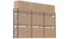 Tűzihorganyzott raklapállvány, komplett szett, 3 tárolószint, max. raklapsúly 1000 kg, öbölterhelés 4000 kg, széxméxma 5965x1100x6000 mm