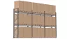 Tűzihorganyzott raklapállvány, komplett szett, 3 tárolószint, max. raklapsúly 1000 kg, öbölterhelés 4000 kg, széxméxma 5965x1100x6000 mm