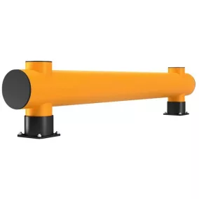   Ütésvédelmi gát, egyetlen pallóból, hdpe, hosszúság 2000 mm, magasság 390 mm, oszlop átmérője. 140 mm, csatlakozócső átmérője 200 mm, sárga szín