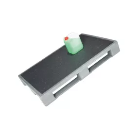   Csúszásgátló tábla, perem nélkül, pe-re, 3 futósín, statikus teherbírás 7500 kg, dinamikus teherbírás 2500 kg, széxméxma 800x1200x150 mm, szürke