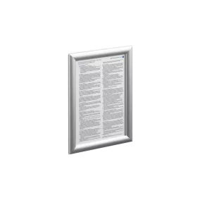   Bepattintható keret, alumínium, din a4, szé x mé 240x329 mm, ezüst, 5 db-os csomag