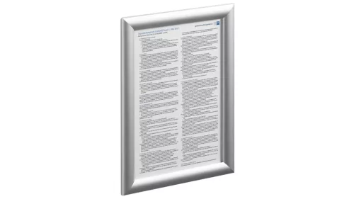 Bepattintható keret, alumínium, din a4, szé x mé 240x329 mm, ezüst, 5 db-os csomag