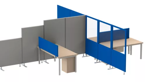 Akusztikai asztallap kiegészítő, sz x m 800x450 mm, királykék