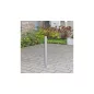   Rozsdamentes acél oszlopok, kerek, 76 mm átmérőjű, összecsukható, hengerzárral, 925 mm-rel a talajszint felett