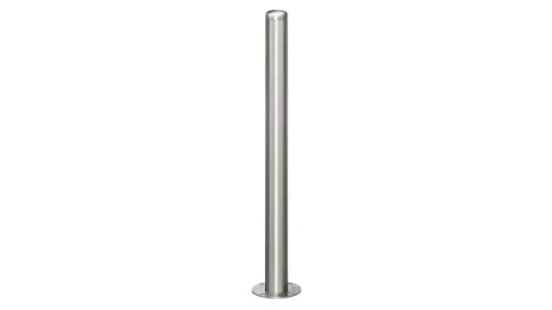 Rozsdamentes acél oszlopok, kerek, 76 mm átmérőjű, összecsukható, hengerzárral, 925 mm-rel a talajszint felett