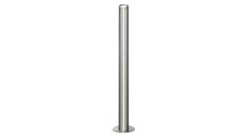 Rozsdamentes acél oszlopok, kerek, 76 mm átmérőjű, összecsukható, hengerzárral, 925 mm-rel a talajszint felett