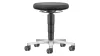 Esd munkaszék gázrugós magasságállítással, fekete integrált habszivacs üléssel és görgőkkel, ülésátmérő. 400 mm, ülésmagasság 450-650 mm