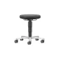   Esd munkaszék gázrugós magasságállítással, fekete szövet üléssel és görgőkkel, ülésátmérő. 400 mm, ülésmagasság 450-650 mm
