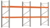 Raklapállvány készlet, 1 x alapmező + 3 x bővítőmező, 2 tárolószint, polcterhelés 2000 kg, mezőterhelés 4000 kg, széxméxma 11225x1100x2500 mm