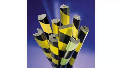 Ütésvédelem, ferde, élvédelem 35x47 mm, hossz 1000 mm sárga/fekete, öntapadó