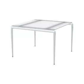   Kínálóasztal, széxméxma 600x600x410 mm, 4 lábú váz, matt üveglap